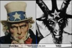 Uncle Sam is based on Baphomet, the god of Freemasonry