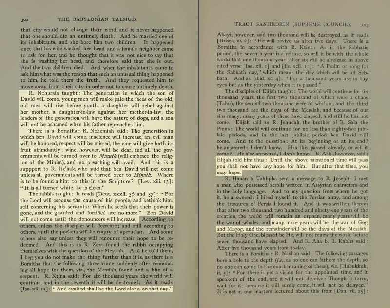 Pages 302-303 of Volume XVI of the Babylonian Talmud