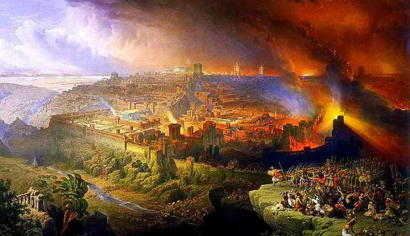 The destruction of the Second Jewish Temple, 70 A.D.