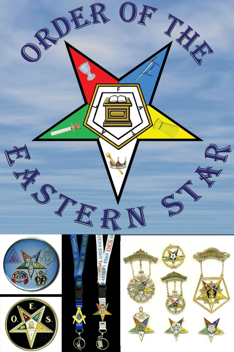 Order of the Eastern Star logo featuring the Bible