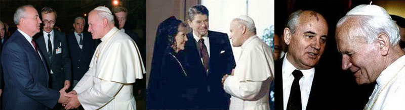 John Paul II and Mikhail Gorbachev