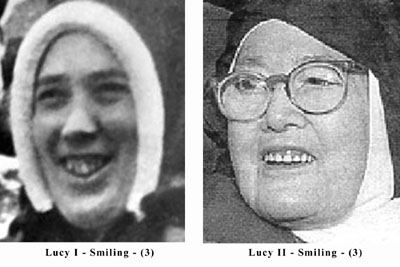 Smile comparison of the Real Sister Lucia and the impostor Sister Lucy