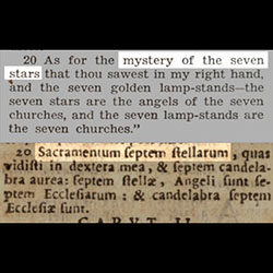 The 1950 Catholic Douay Rheims Bible translates "Sacramentum" into "mystery" so that modern readers would have no chance at discovering the truth.