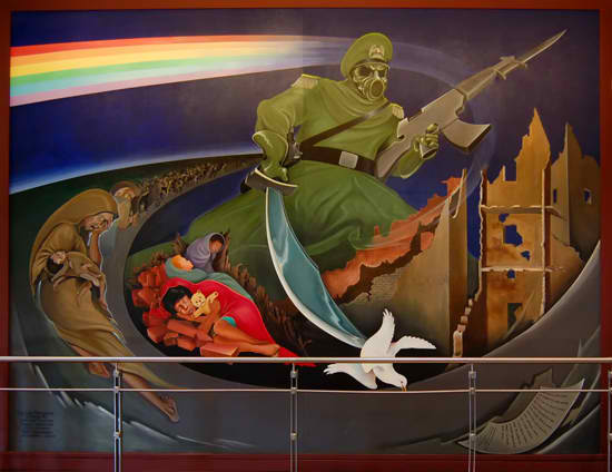 Denver Airport Mural showing the Apocalypse 1