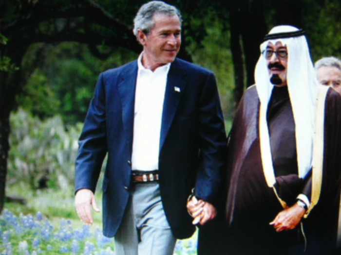 Bush Saudi Prince holding hands