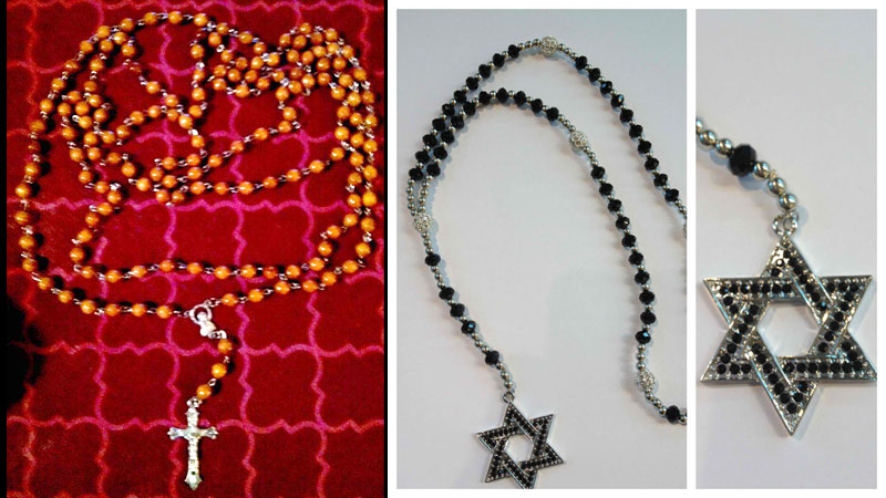 A Fatima Catholic's Original 150 Rosary compared to a Jewish Rosary featuring the heretical decade system.