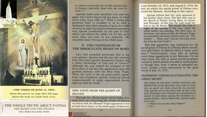 Our Ladys Rosary Instructions to St Jacinta