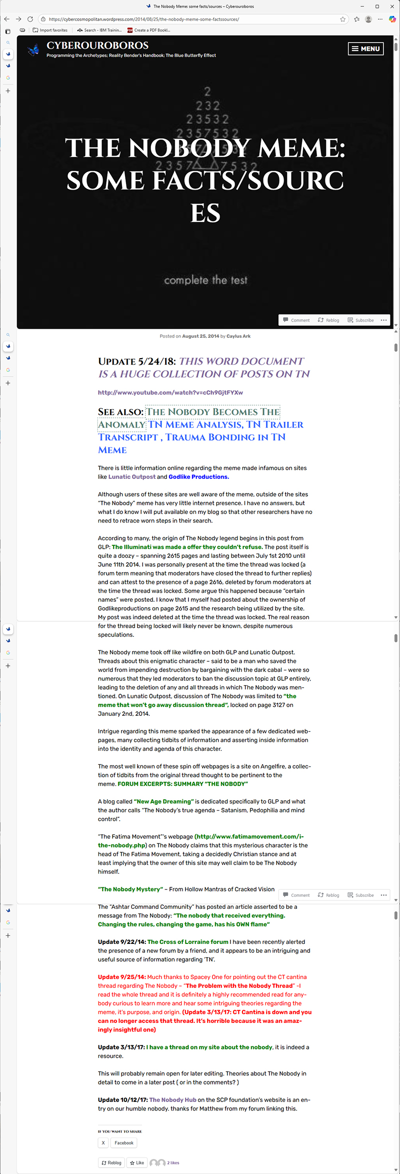 Nobody website 1
